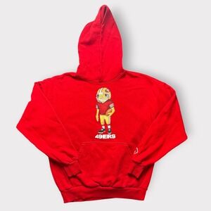 Bad Bunny x NFL San Francisco 49ers Red Hoodie Sweatshirt Mens Small 2023
